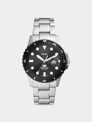 Fossil Blue Stainless Steel Black Dial Bracelet Watch