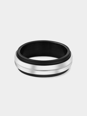 Stainless Steel 2-Tone Spinner Ring