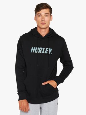 Men's Hurley Black Fastlane Pullover Fleece Hoody