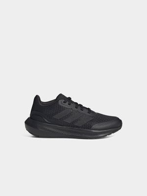 Grade School adidas Black Run Falcon 3.0 Shoes