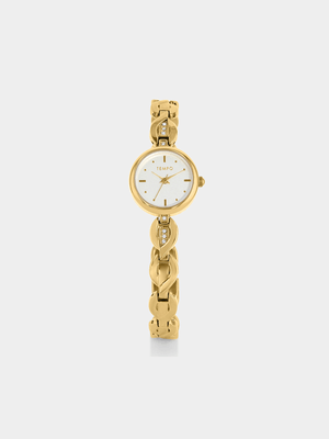 Tempo Women’s Gold Plated Silver Dial Bracelet Watch