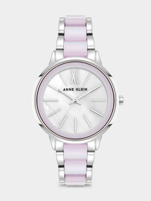 Anne Klein Mother Of Pearl Dial Silver Plated Bracelet Watch