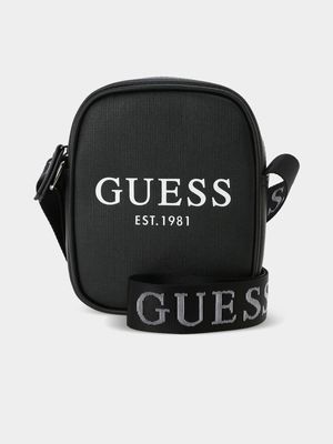 Men's Guess Black Outfitter Camera Bag