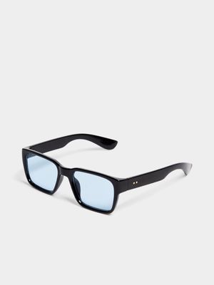 Men's Black Square Sunglasses