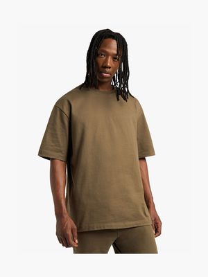 Men's Taupe Essential Boxy T-Shirt