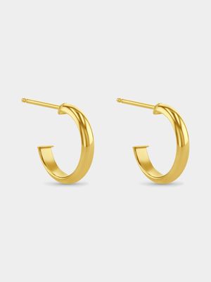 Yellow Gold Open Hoop Earrings