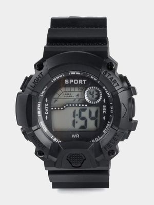 Boy's Black Digital Sports Watch
