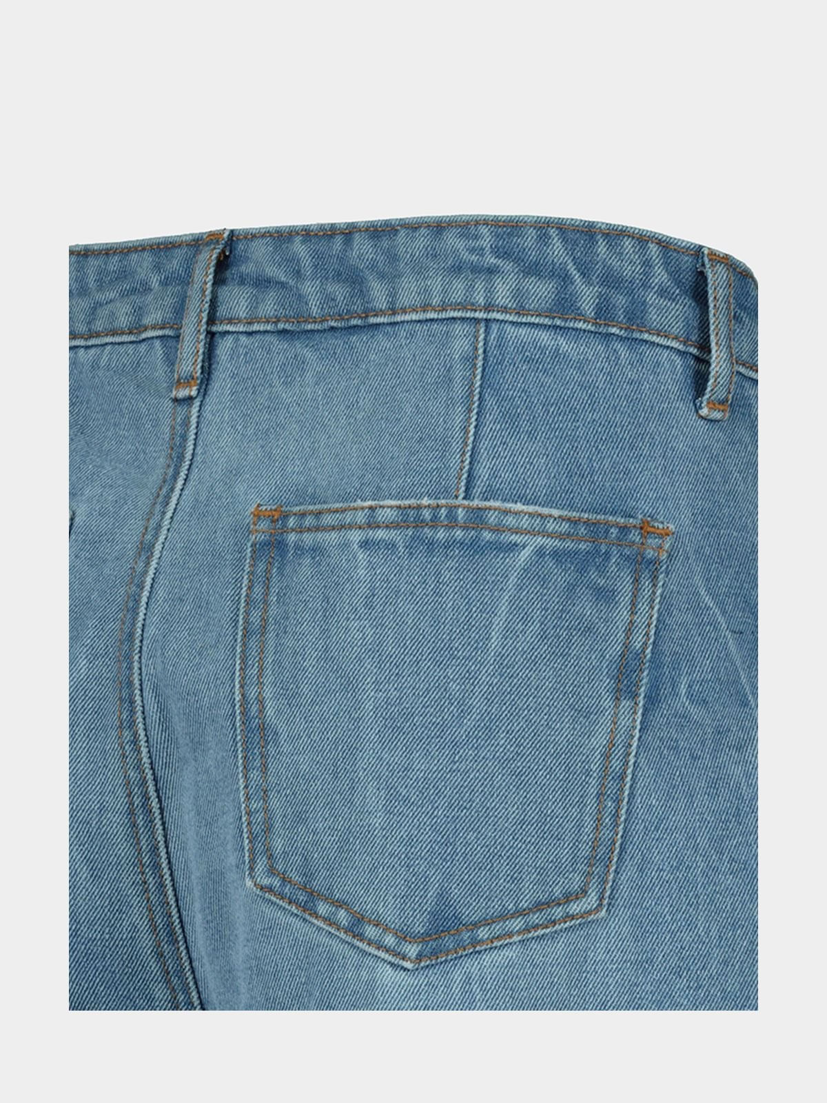 Women's Light Wash Wide Leg Dad Jeans