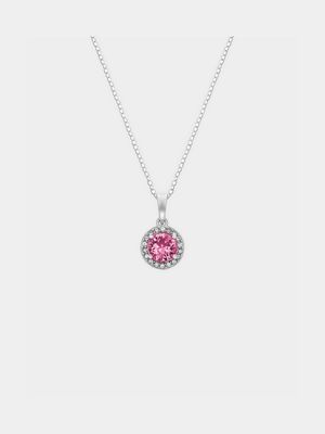 Sterling Silver Crystal Women's January Birthstone Pendant Necklace