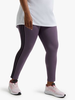 Womens adidas 3-Stripe Plus Size Purple Training Tights