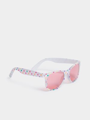 Girl's Polka Dot Print Sunglasses