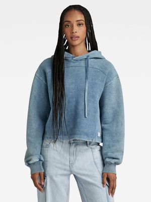 G-Star Women's Loose Hooded Blue Sweater