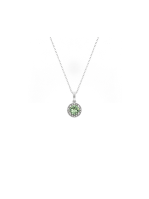 Sterling Silver Crystal August Birthstone Pendant Necklace