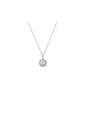 Sterling Silver Cubic Zirconia Women's April Birthstone Pendant Necklace