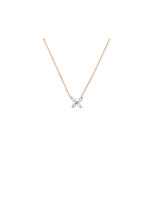 Rose Gold, Cubic Zirconia Marquise design Butterfly Necklet