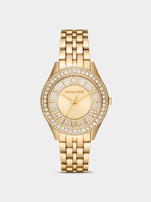 Michael Kors Women's Harlowe Gold Plated Stainless Steel Bracelet Watch