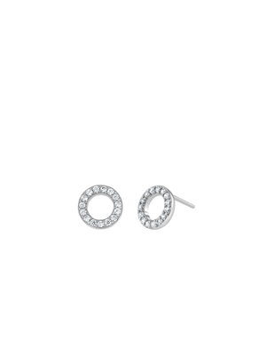 CZ Open Circle Sterling Silver Studs
