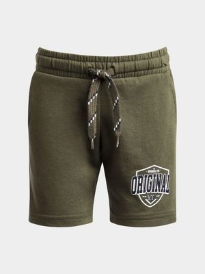 Older Boy's Fatigue Graphic Print Fleece Shorts