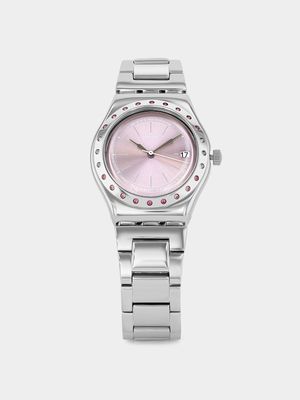 Swatch Irony Pinkaround Stainless Steel Bracelet Watch