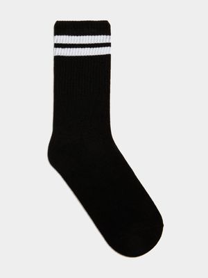 Men's Black 'White Stripe' Socks