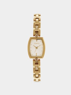 Tempo Ladies Gold Tone Bracelet Watch