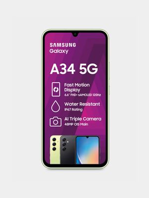Samsung Galaxy A34 5G Dual Sim +15GB Telkom Sim + Powerbank 10000mAh