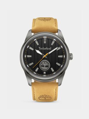 Timberland Northbridge Gunmetal Plated Tan Leather Watch