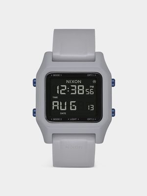 Nixon Men's Staple Light Grey Digital Silicone Watch