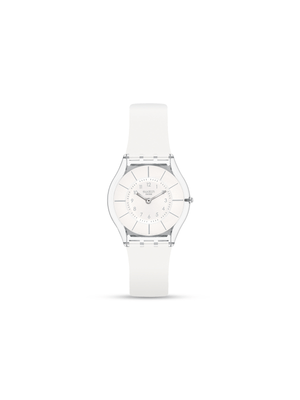 Swatch White Classiness Silicone Watch