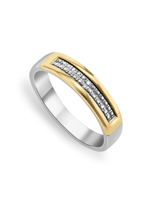 Yellow Gold & Sterling Silver Men’s Dominic Wedding Band