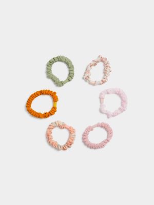 Girl's Pastel 6-Pack Scrunchies