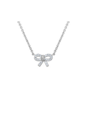 Sterling Silver Cubic Zirconia Bow Kid's Necklace