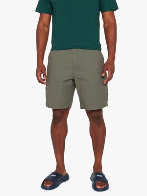 Men's Plus Jeep Olive Fixed Waistband Mountain Shorts