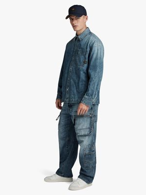G-Star Men's Multi Pocket Cargo Tsukuru Blue Faded Jeans