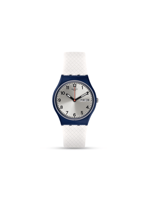 Swatch White Delight Silicone Watch