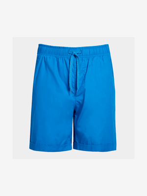 Older Boy's Blue Poplin Shorts