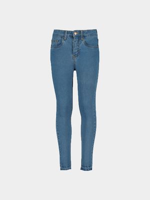 Younger Girl's Medium Blue Denim Jeans