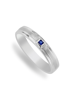 Sterling Silver & Created Blue Sapphire Blue Ivy Men’s Ring