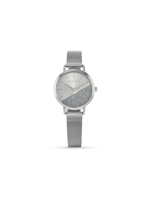 Minx Women's Silver Plated Mesh Watch