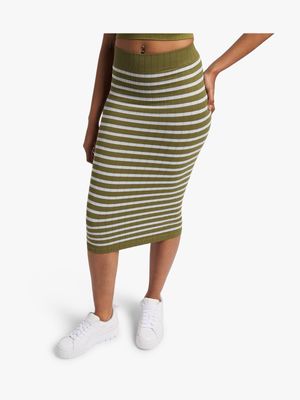 Women's Fatigue Stripe Seamless Skirt