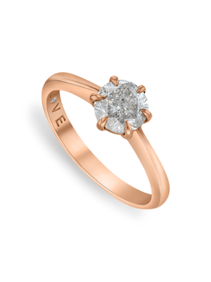 Rose Gold 1ct Salt & Salt Diamond Solitaire Ring