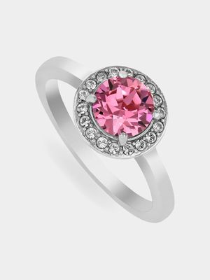 Sterling Silver Crystal Women's January Birthstone Ring