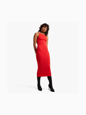 Women's Red Seamless Dress