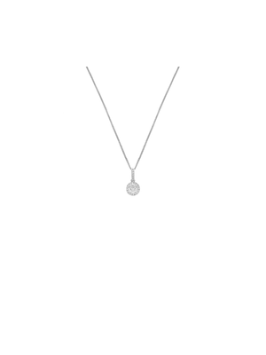 Sterling Silver & Cubic Zirconia Round Halo Pendant