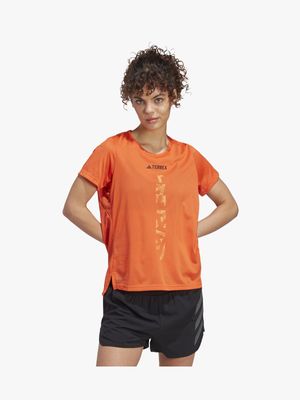 Women's adidas Agravic Red Short Sleeve Tee