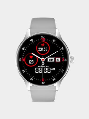 Volkano Fit Soul Series Silver Plated Silicone Smart Watch