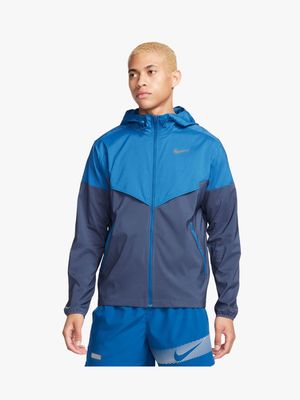 Mens Nike Windrunner Repel Blue Running Jacket