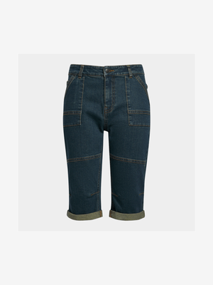 Younger Boy's Blue Tinted Wash Denim Shorts