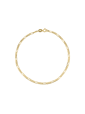 Yellow Gold, +-19cm  Figaro Bracelet