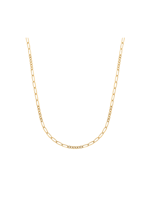 Yellow Gold & Sterling Men's bonded together Figaro Chain